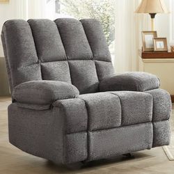 WILLOVE Oversized Rocker Recliner Chair Extra Wide Rocking Recliners Overstuffed Soft Big Man Manual Recliner Extra Large Living Room Chair 350 LBS Ca
