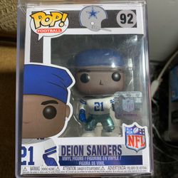 Funko Pop Football #92 Deion Sanders Mint Condition In Protector 