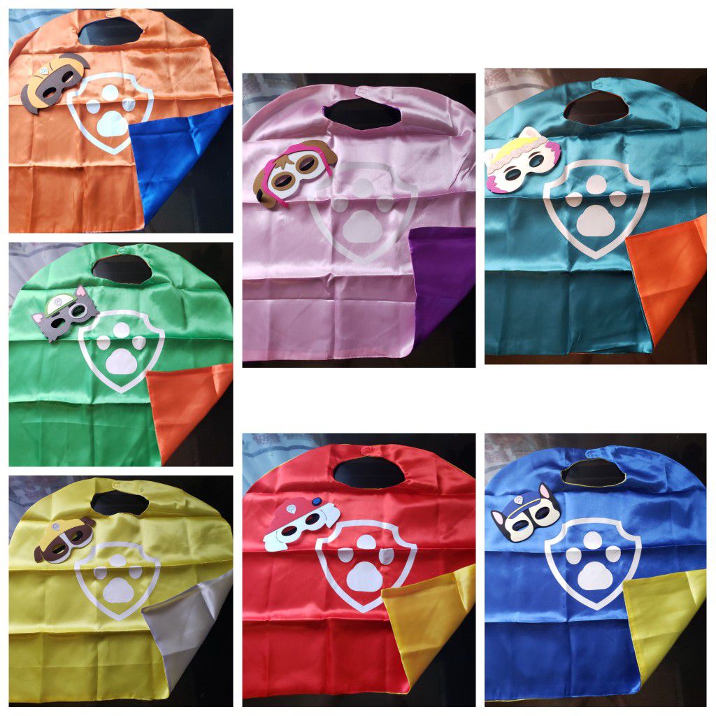 Paw Patrol costume 7 capes and mask set