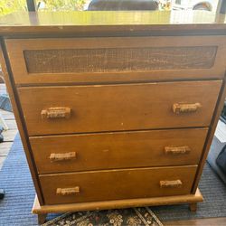 Solid wood MCM dresser