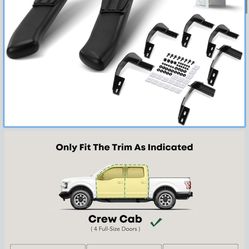 YHTAUTO 4.25" Running Boards Side Steps Fit Ford F-150 2021-2026, F-150 Lightning 2022-2026, F-250/F-350/F-450/F-550 Super Duty 2017-2026, Crew Cab, O