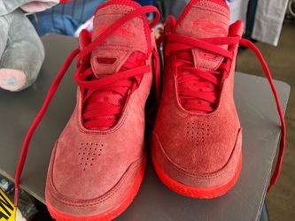 LeBron Nikes Red Suede 7.5 adult size