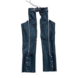 Vintage Harley-Davidson Men’s Leather Chaps – M/W Wide Thigh – Made in USA – Excellent Condition