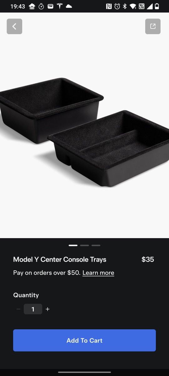 Model Y Juniper Center Console Trays