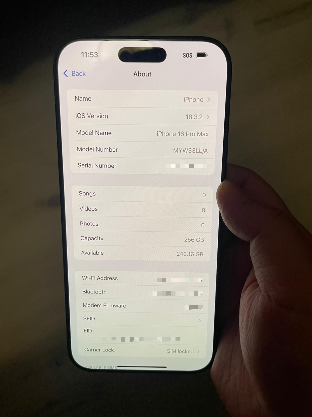 Apple iPhone 16 Pro Max 256GB Verizon