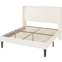 Full-Size Velvet Bed Frame