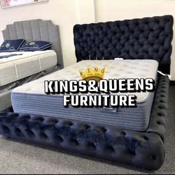 NEW QUEEN BED FRAME WITH MATTRESS 