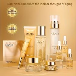 New Beautiful Golden Skin Care Set 