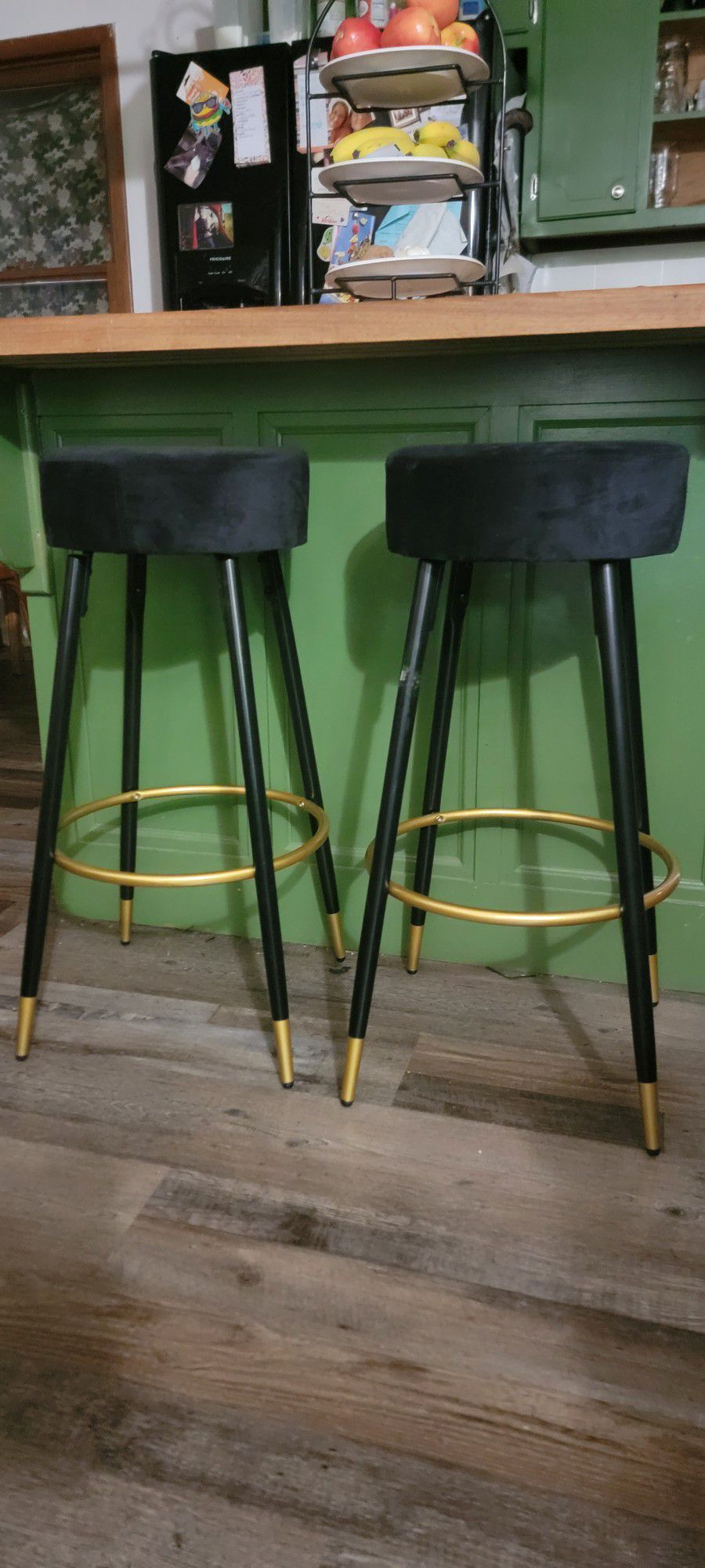 Velvet High-top Stools (2) DELIVERY AVAILABLE 