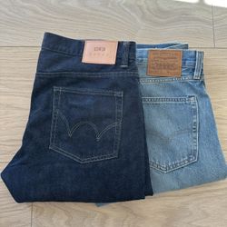 Men’s Jeans Japanese Edwin Denim 34x32 and Levi’s 34x30 