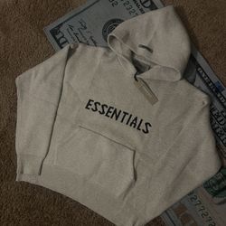Cream essentials Knitted Hoodie