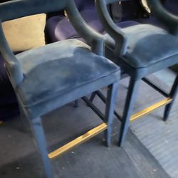 Set Of Blue Bar Chairs &100