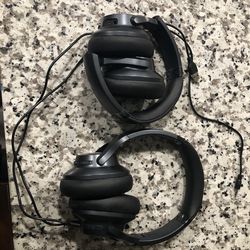 2 Pairs Of Black Soundcore Headphones