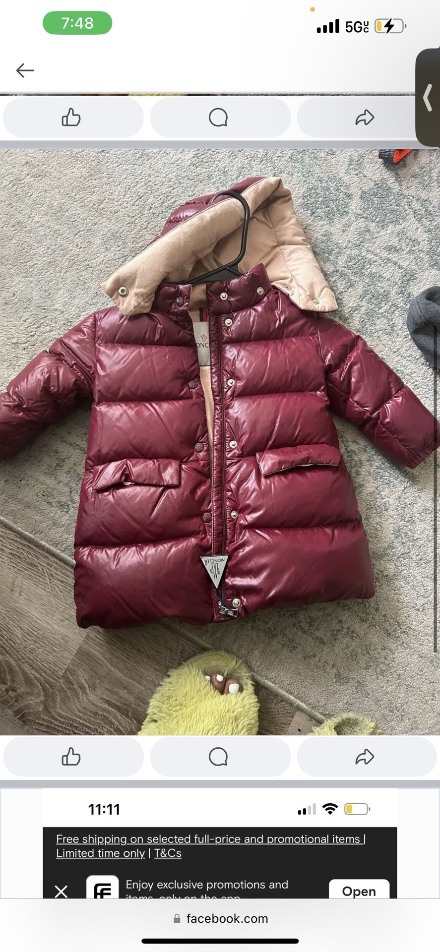 moncler coat Kids