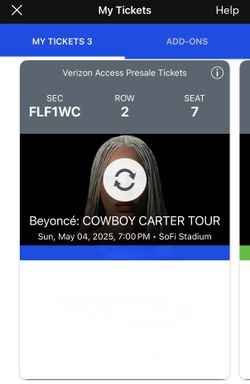 Beyonce Cowboy Carter Tour TICKET FACE VALUE