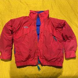 Columbia Mens Whirlibird Interchange Jacket Red Blue Turquoise Large
