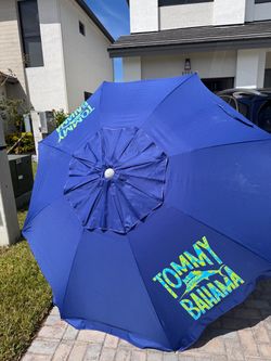Title: Tommy Bahama Complete Beach Set – 3 Chairs, 3 Umbrellas & Beach Wag