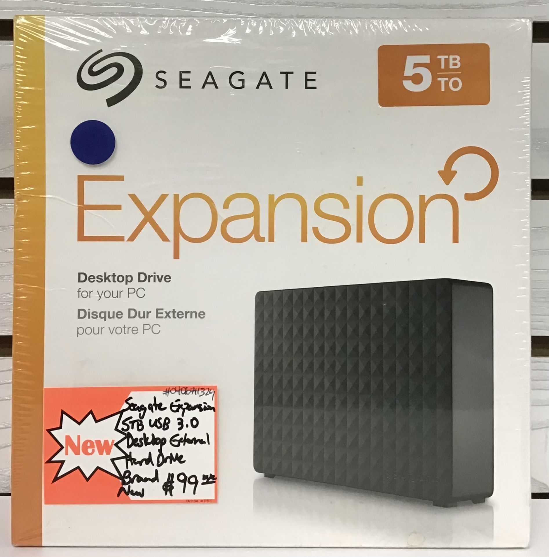 Seagate Expansion 5TB USB 3.0 Desktop External Hard Drive Brand New