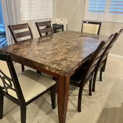 Dining table set w/6 chairs