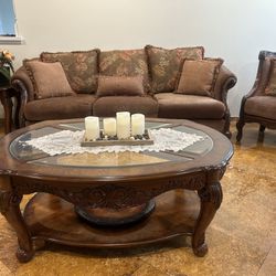 Living Room Set + Coffee Table And Side Table 