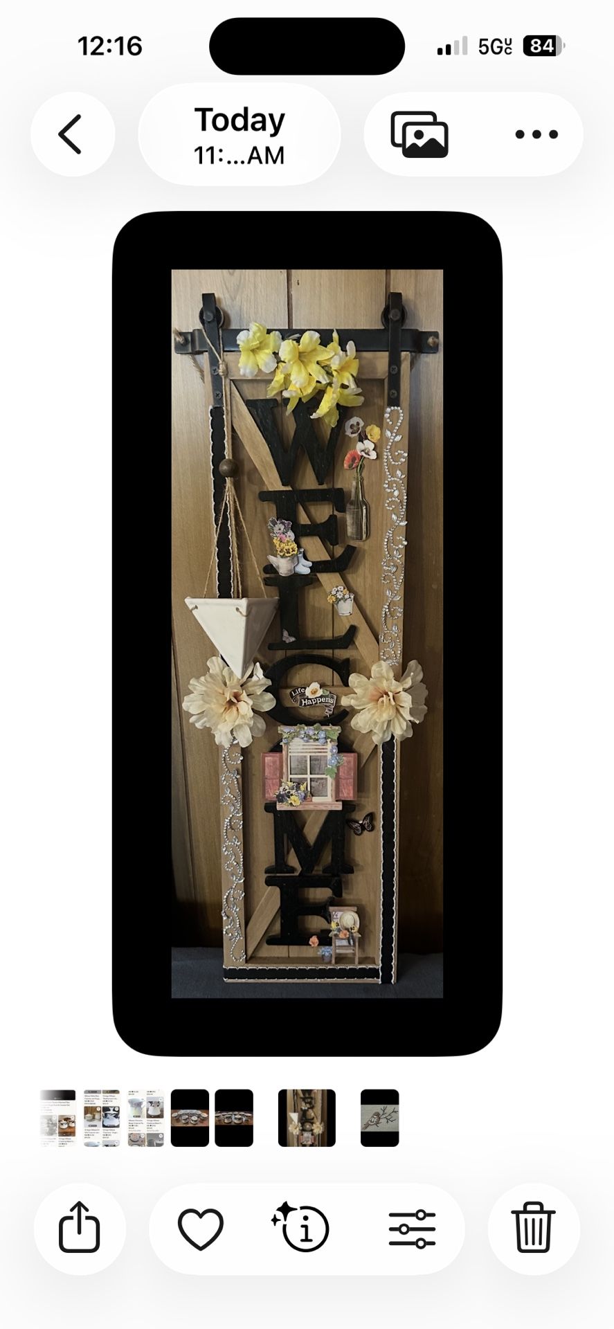 Embellished Welcome Sign I Made. Measures 30”x 8”