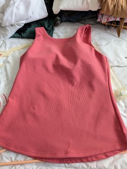 Pink Ribbed Tank Top