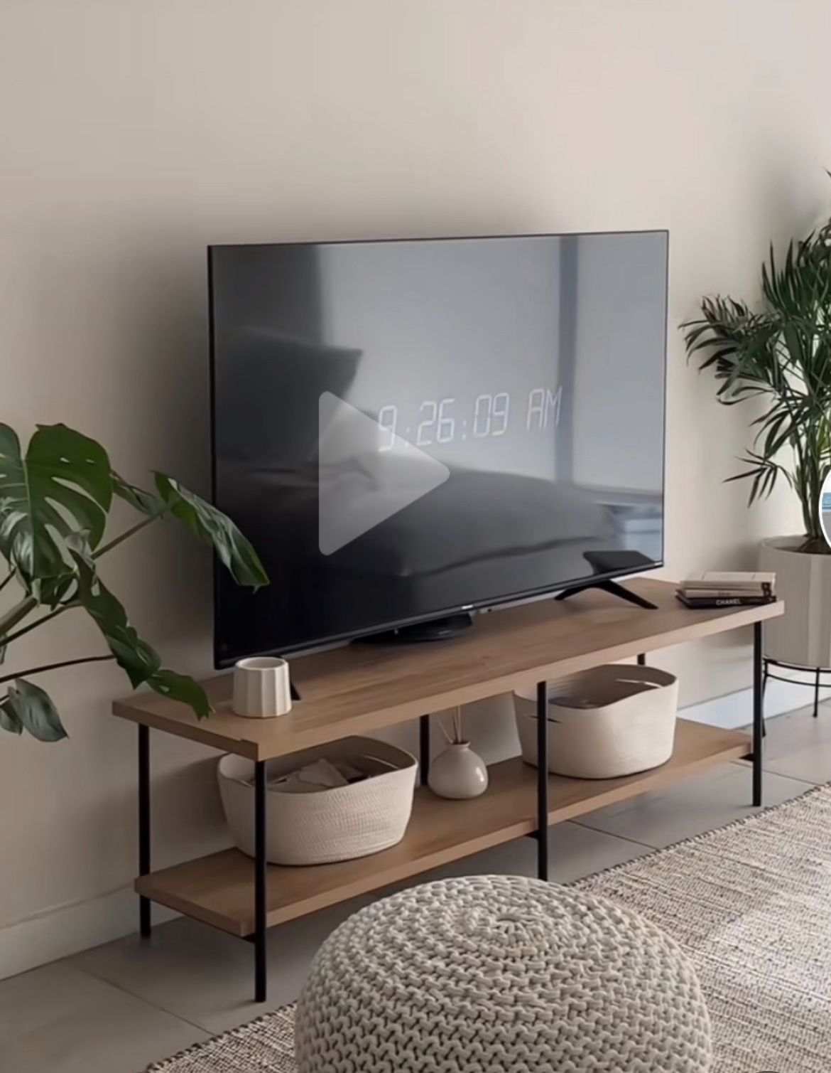 Metal and Wood TV Stand  |  NEW