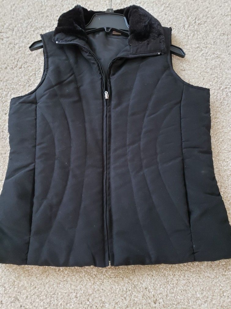 Black Misses Quilted Vest