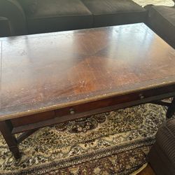 Free! Wood Coffee Table And Side Table