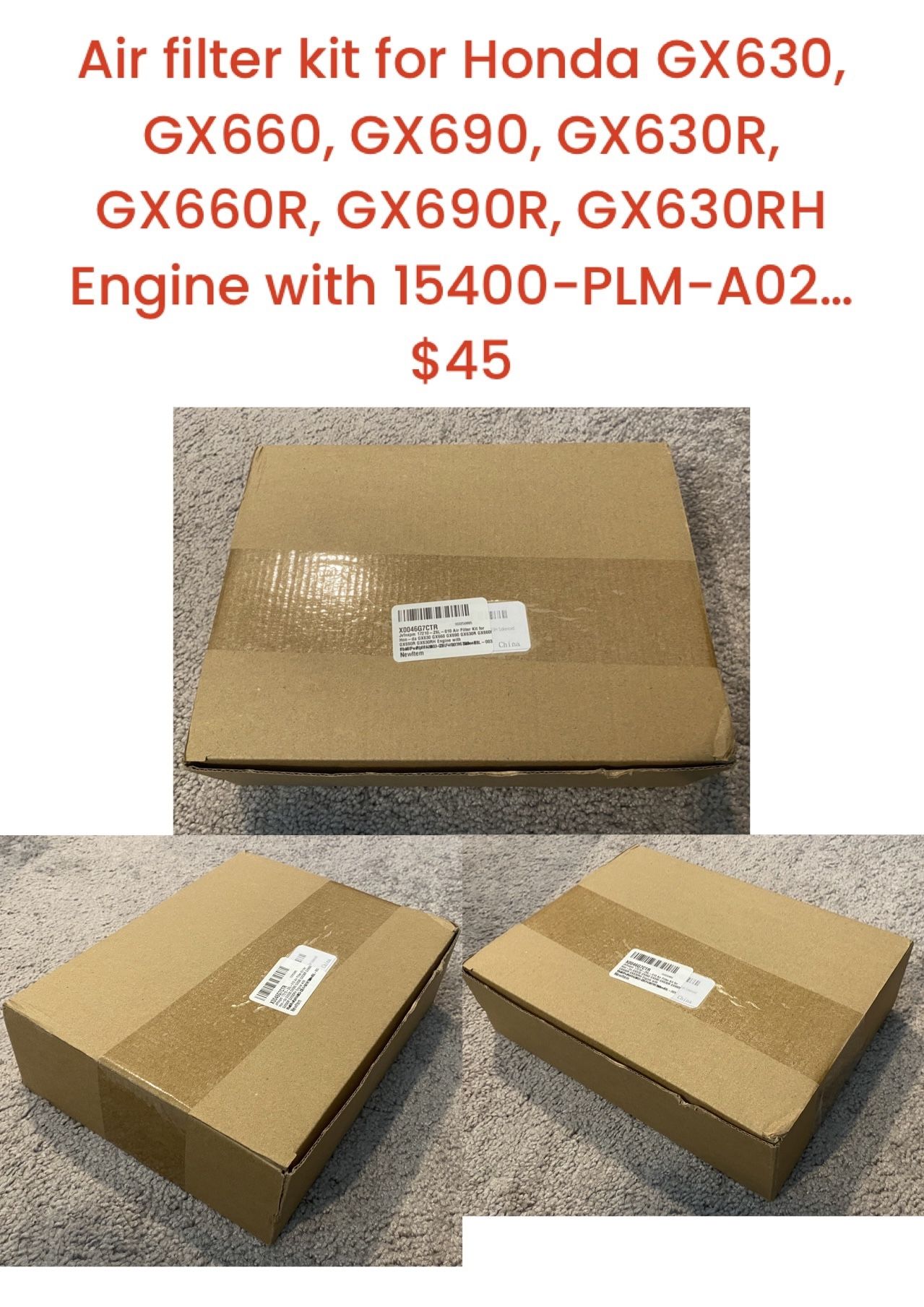 Air Filter For Certain Honda Models