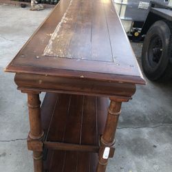 wooden console table