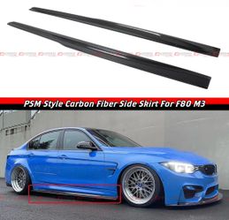 15-19 BMW F80 M3 PSM Style Carbon Fiber Side Skirts