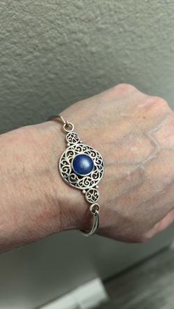 Sterling Silver Lapis Bracelet