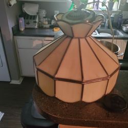 Vintage Tiffinay Style Real Staind Glass Led Light Lamp