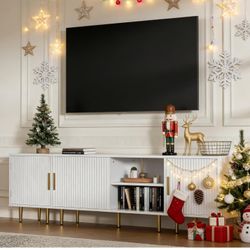 Brand New In Box Modern Xl Console Side Board Buffet With Fluted Doors!!! 70"!!! (Black Last Picture!)