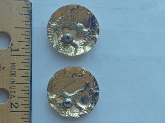 14kt Hammered-style earrings - $60 (East Brunswick)