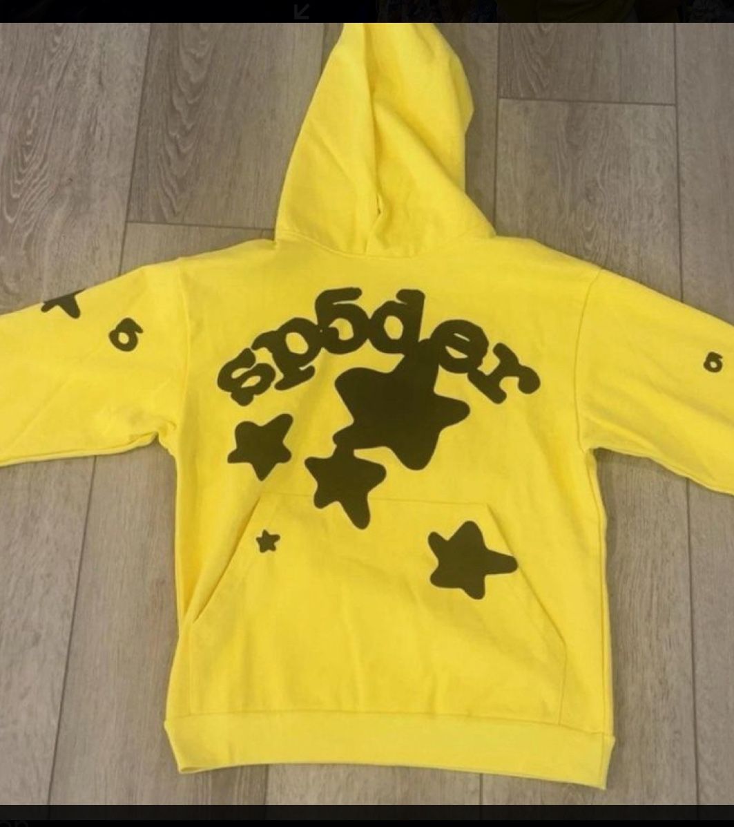 Yellow spider hoodie