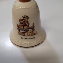 MJ HUMMEL "EVENTIDE" BELL WITH WOOD HANDLE 