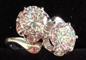 2.14 CT Diamond Ring – 18K White Gold – Vintage 1950s – Appraised