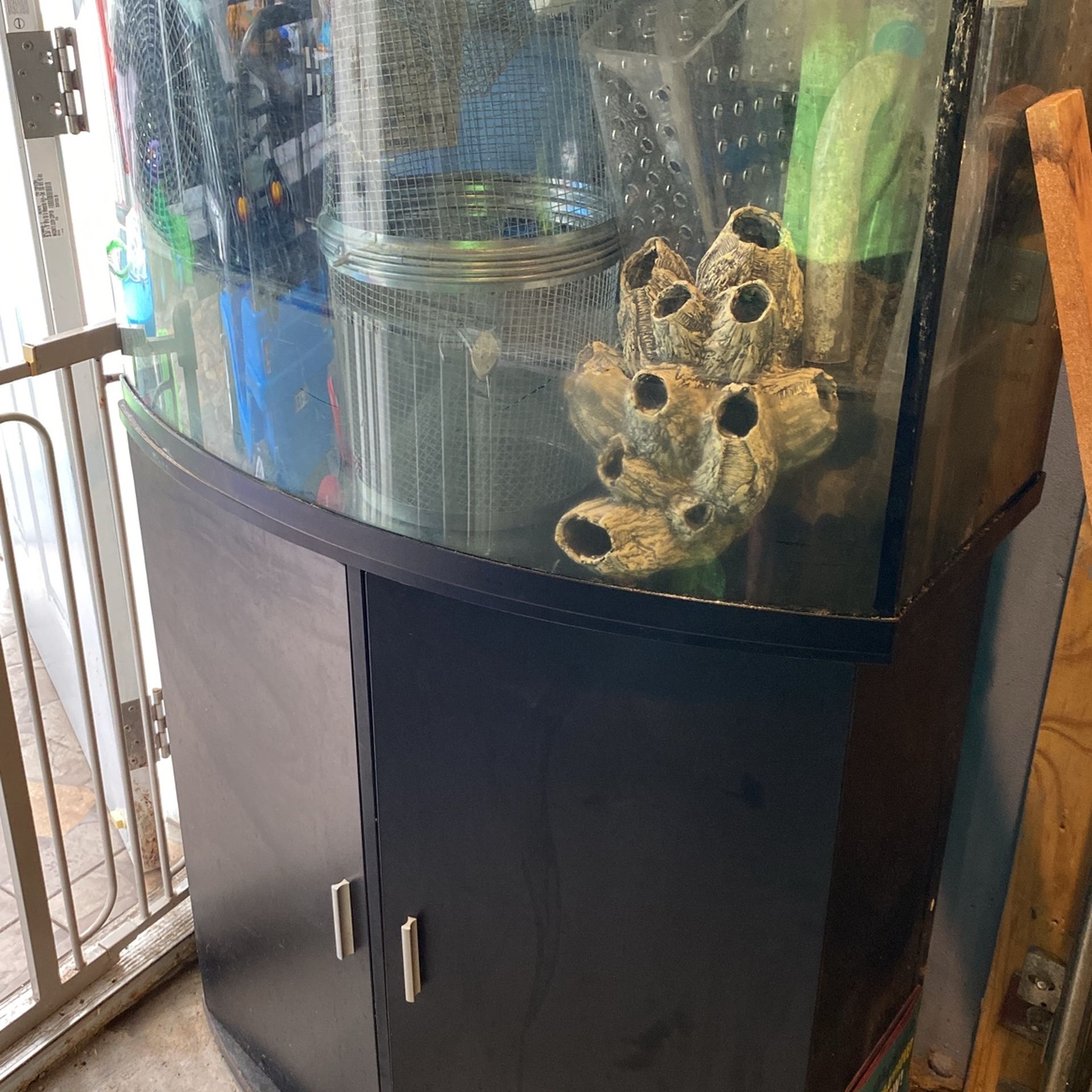 46 Bow Front Aquarium Fish Tank