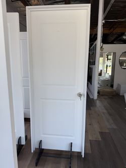 Solid Wood Door Set with Frame, Hinges, Lock & Trim – Only $159