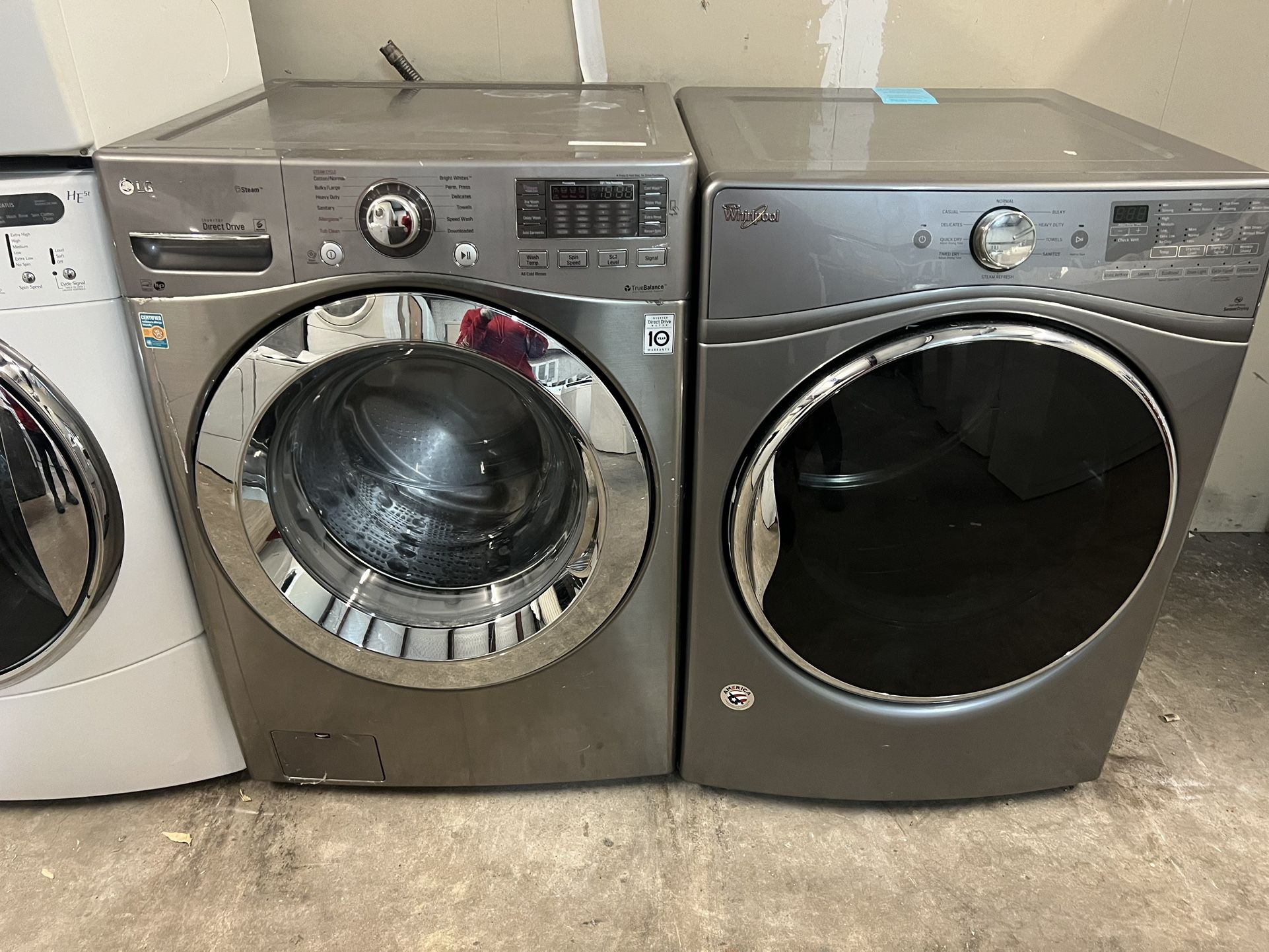 LG Washer And Whirpool Electric Dryer