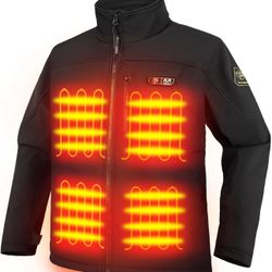 Men's Heated Jackets 5 Heat Zones Battery Pack Included, with Hand Warmer Pocket