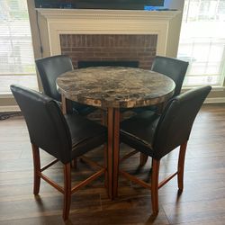 Stone Breakfast Table  w/Chairs