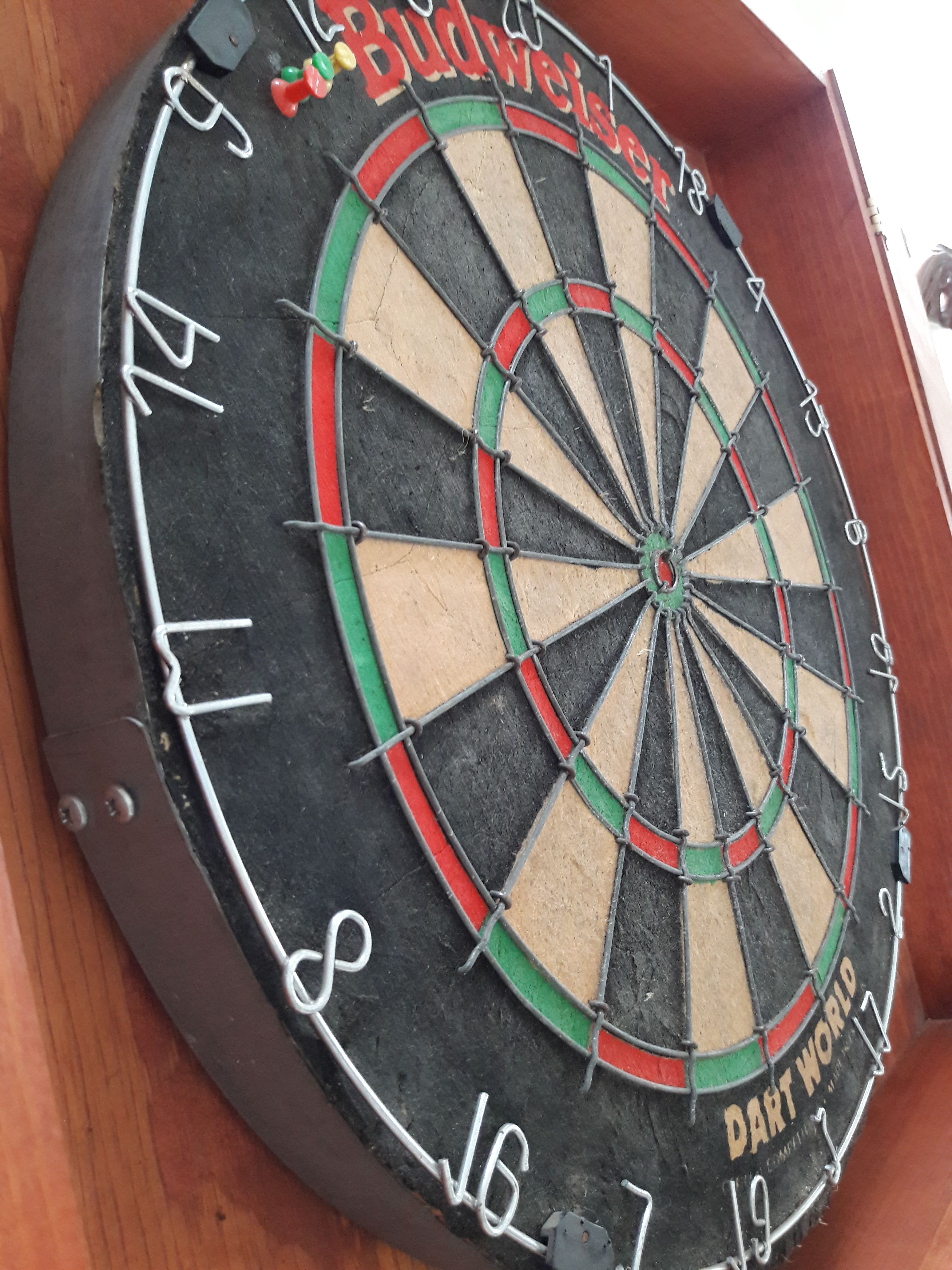 Dartworld pub man cave dartboard budweiser