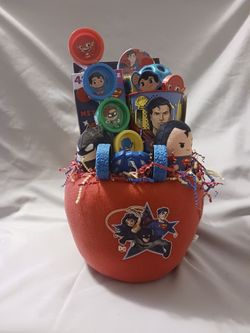Boys Gift Basket DC Superman And Super Friends Red 