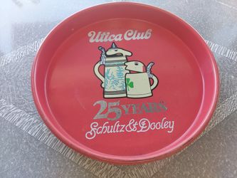 Vintage Schultz and Dooley Beer Tray  25 Years Anniversary Edition .