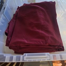 Burgundy Round Table Clothes