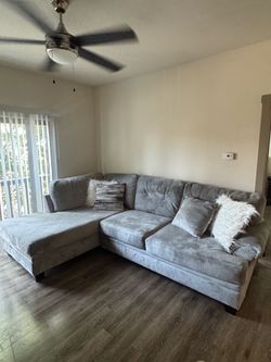 Cordelle 2-Piece Sectional with Left-Facing Chaise - Gray - $900 OBO