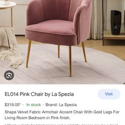 Velvet Armchair With Gold Legs 